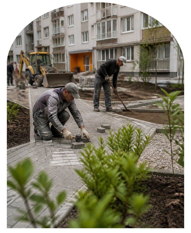 Благоустройство двора многоквартирного дома в Сургуте